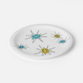 世紀半ばのモダンなスタイル、原子スターバスト ペーパープレート (アングル)