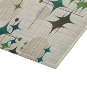 世紀半ばのモダンなスターバストおよび地球 カッティングボード (角)