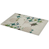 世紀半ばのモダンなスターバストおよび地球 カッティングボード (角)