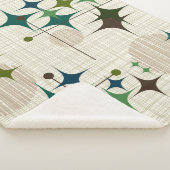 世紀半ばのモダンなスターバストおよび地球 シェルパブランケット (3/4)