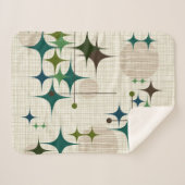 世紀半ばのモダンなスターバストおよび地球 シェルパブランケット (正面(横))