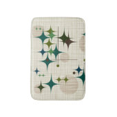 世紀半ばのモダンなスターバストおよび地球 バスマット (正面縦)