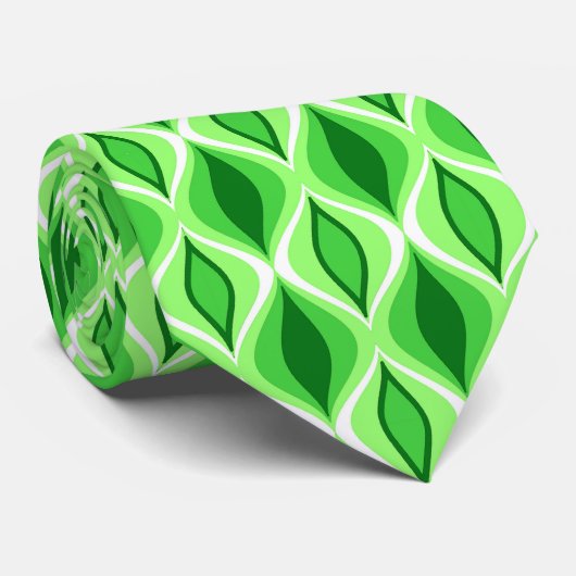 世紀半ばのモダンなダイヤモンド、エメラルド及びライムグリーン ネクタイ (ロール)
