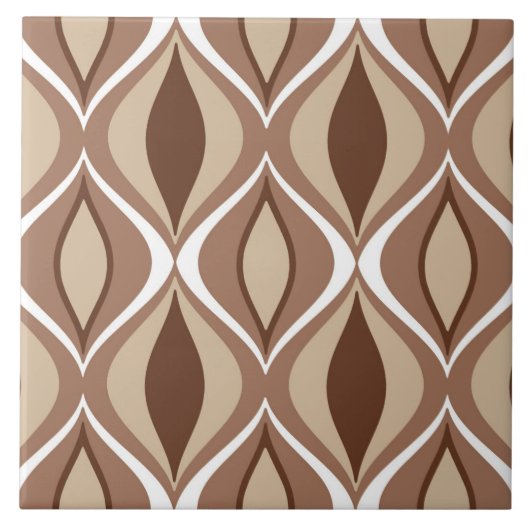 世紀半ばのモダンなダイヤモンド、暗灰色およびブラウン タイル (正面)