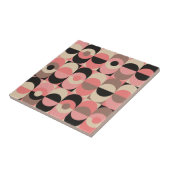 世紀半ばのモダンなピンクパターン タイル (側面)