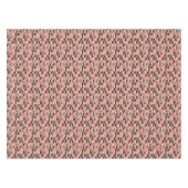 世紀半ばのモダンなピンクパターン テーブルクロス (正面(横))