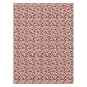 世紀半ばのモダンなピンクパターン テーブルクロス (正面)