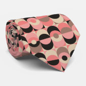 世紀半ばのモダンなピンクパターン ネクタイ (ロール)