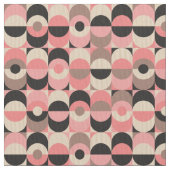 世紀半ばのモダンなピンクパターン ファブリック (クローズアップ)