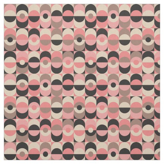 世紀半ばのモダンなピンクパターン ファブリック (見本)