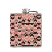 世紀半ばのモダンなピンクパターン フラスク (裏面)