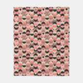 世紀半ばのモダンなピンクパターン フリースブランケット (正面)