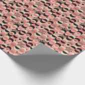 世紀半ばのモダンなピンクパターン ラッピングペーパー (角)