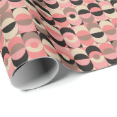 世紀半ばのモダンなピンクパターン ラッピングペーパー (ロールコーナー)