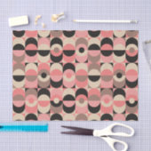 世紀半ばのモダンなピンクパターン 薄葉紙 (クラフト)