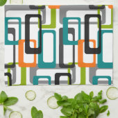 世紀半ばのモダンなプリントの台所タオル キッチンタオル (折り畳み)