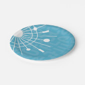 世紀半ばのモダンなモダンなレトロのSputnikの雪片 ペーパープレート (アングル)