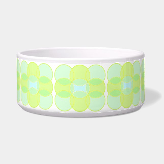 世紀半ばのモダンなレトロの緑の陶磁器ボール ボウル (正面)