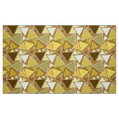 世紀半ばのモダンな三角形、マスタードの黄色 ファブリック (ファットクウォーター)