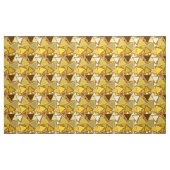 世紀半ばのモダンな三角形、マスタードの黄色 ファブリック (ヤード)