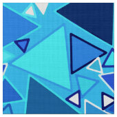 世紀半ばのモダンな三角形、青の色合い ファブリック (クローズアップ)
