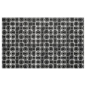 世紀半ばのモダンな円、黒、白および灰色 ファブリック (ファットクウォーター)