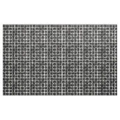 世紀半ばのモダンな円、黒、白および灰色 ファブリック (ヤード)