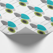 世紀半ばのモダンな包装紙の種のポッド ラッピングペーパー (角)