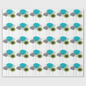 世紀半ばのモダンな包装紙の種のポッド ラッピングペーパー (フラット)