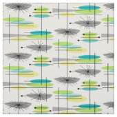 世紀半ばのモダンな半月型のデザインの生地28 ファブリック (見本)