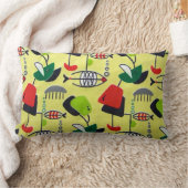 世紀半ばのモダンな原子デザインのLumbarの枕 ランバークッション (ブランケット)