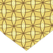 世紀半ばのモダンな原子プリント-マスタードの金ゴールド ショートテーブルランナー (コーナー)