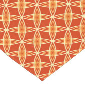 世紀半ばのモダンな原子プリント-マンダリンオレンジ ショートテーブルランナー (コーナー)