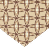 世紀半ばのモダンな原子プリント-ラクダタン テーブルクロス (アングル)