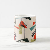 世紀半ばのモダンな原子生地のコーヒー・マグ コーヒーマグカップ (中央)