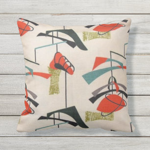 世紀半ばのモダンな原子移動式屋外の枕 クッション