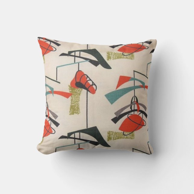 世紀半ばのモダンな原子移動式屋外の枕 クッション (正面)