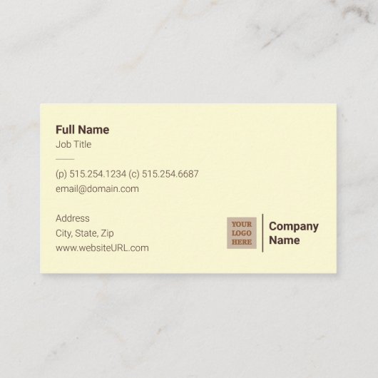 世紀半ばのモダンな名刺 名刺 (裏面)