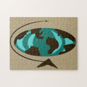 世紀半ばのモダンな地球の芸術のジグソーパズル ジグソーパズル (横)