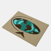 世紀半ばのモダンな地球の芸術のドア・マット ドアマット (アングル)