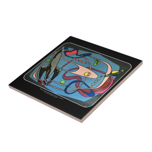 世紀半ばのモダンな宇宙はaの場所の絵画です タイル (側面)