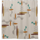 世紀半ばのモダンな宇宙時代 シャワーカーテン (正面)