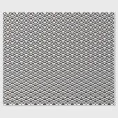 世紀半ばのモダンな幾何学的、白黒 ラッピングペーパー (フラット)