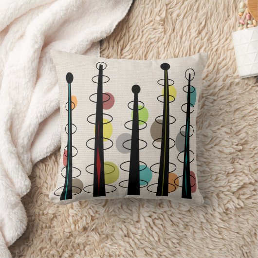 世紀半ばのモダンな枕原子刺激を受けたなX2 クッション (ブランケット)