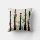 世紀半ばのモダンな枕原子刺激を受けたなX2 クッション (裏面)