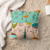 世紀半ばのモダンな枕楕円形パターンAB クッション (ブランケット)