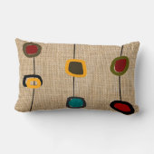 世紀半ばのモダンな枕長方形および円3 ランバークッション (裏面)