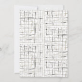 世紀半ばのモダンな格子縞の水彩画の西部の砂漠 招待状 (裏面)