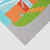 世紀半ばのモダンな漫画の家のティッシュペーパー 薄葉紙 (詳細)