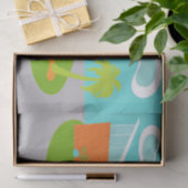 世紀半ばのモダンな漫画の家のティッシュペーパー 薄葉紙 (ギフト)